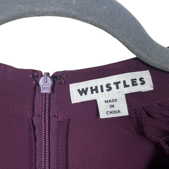 Whistles Devyn Crepe Jumpsuit 6 Burgundy Women’s - Picture 10 of 12